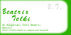 beatrix telki business card